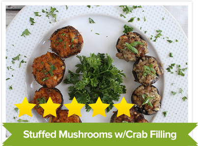 Stuffed Mushrooms Crab Filling