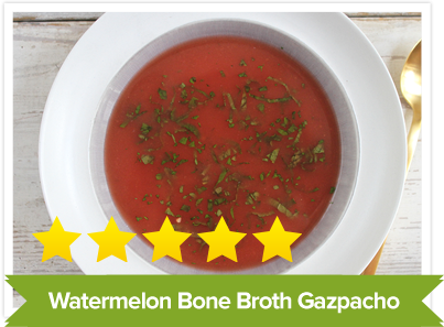 Watermelon Bone Broth Gazpacho